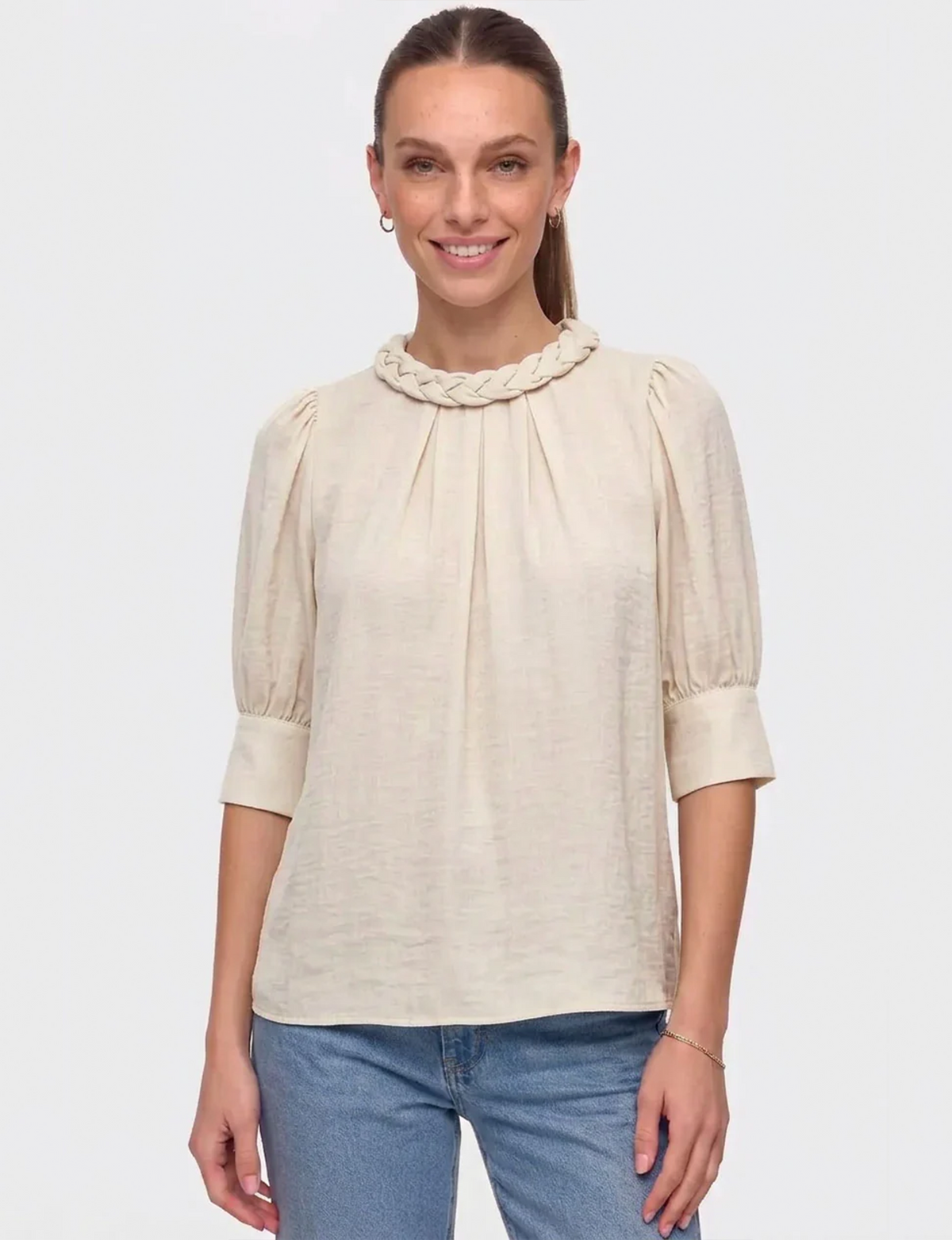 Florence Braided Blouse, Papyrus