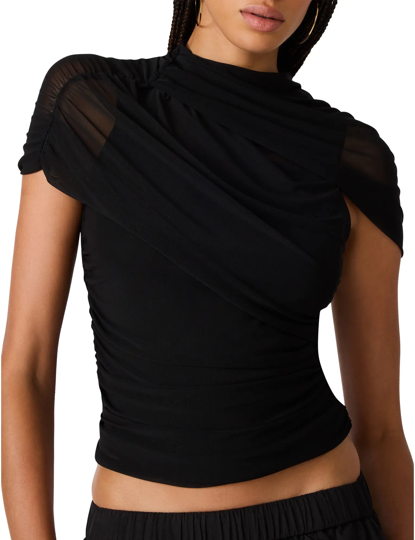 Kerry Mesh Top, Black
