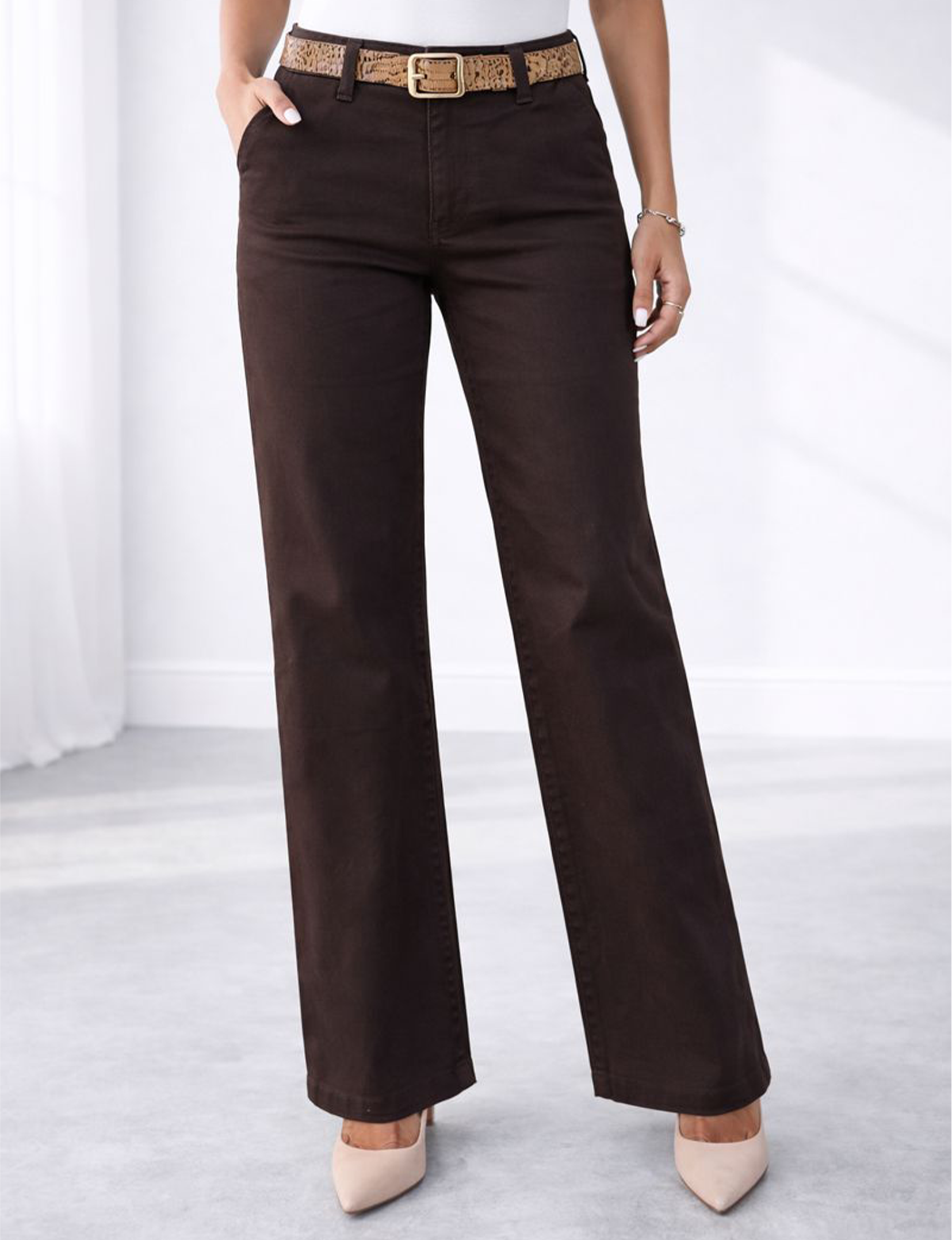 Amanda Long Pant, Brown