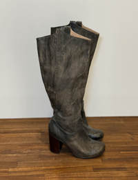 Frye Tall Leather Boots, Distressed Grey