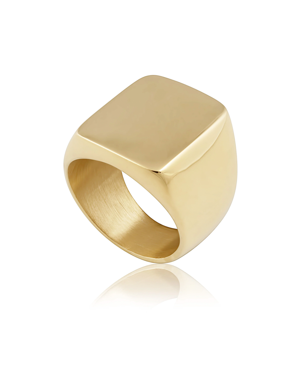 Dylan Chunky Ring 8, Gold Plated