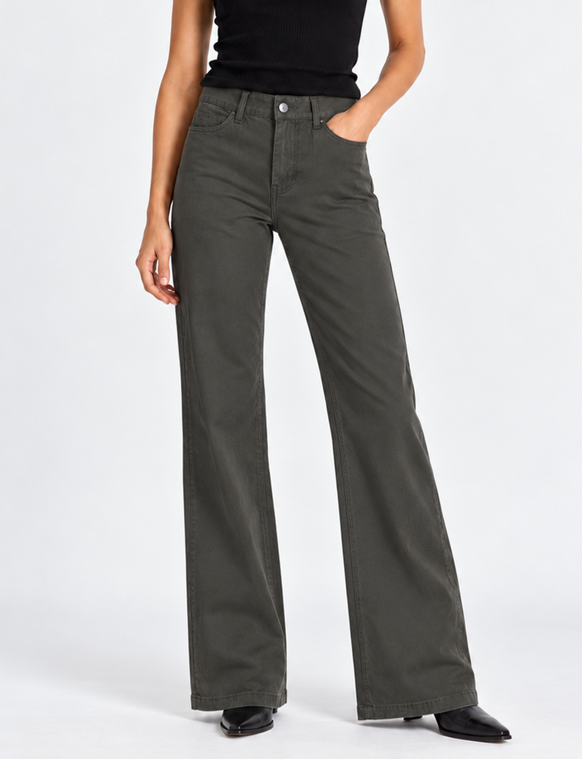 Novel Bootcut, Deep Charcoal/Olive