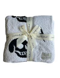 Skull & Bolt Luxe Home Blanket, Black/White