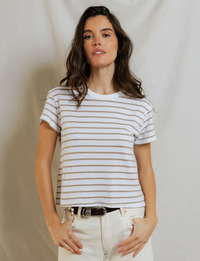 Everett Jersey, Driftwood/White Stripe