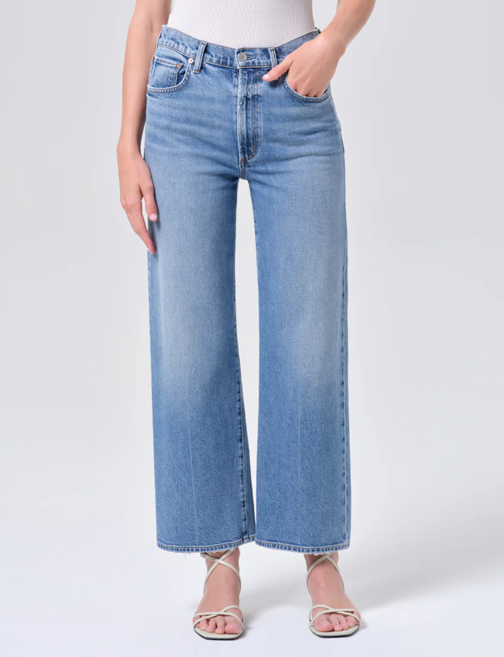 Harper Mid Rise Straight Leg Crop, Kindle