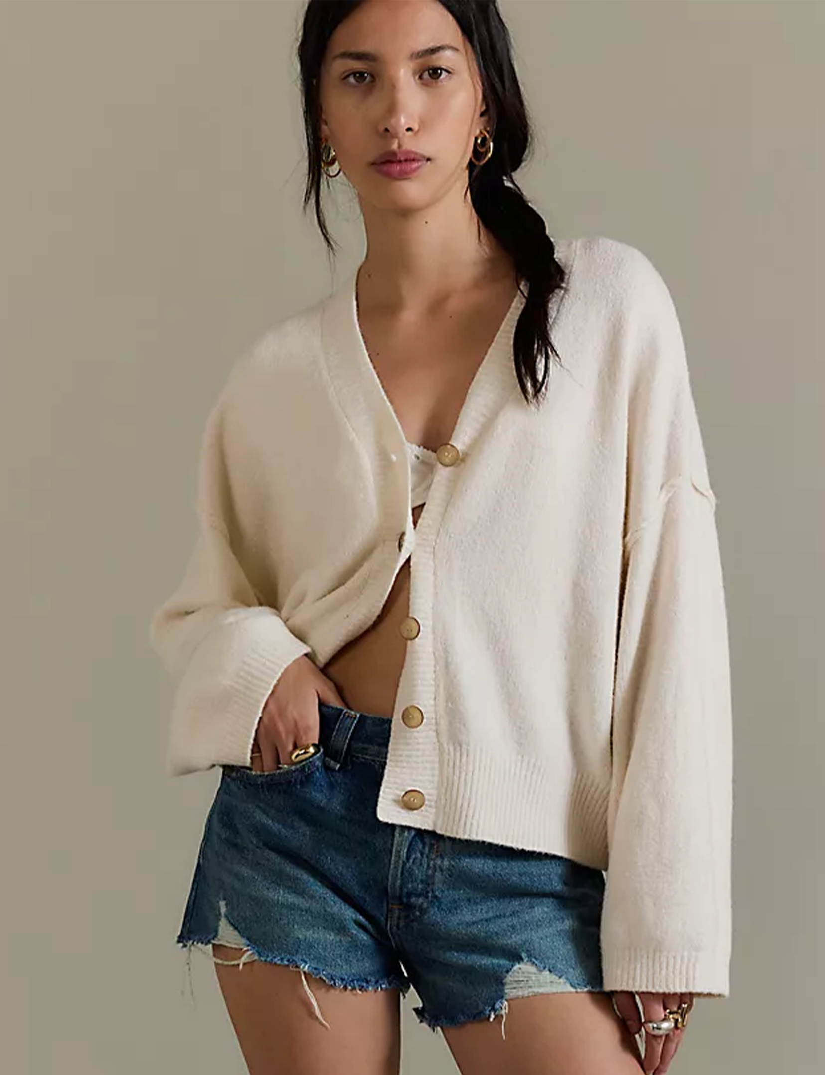 Cool of The Night Cardi, Ivory