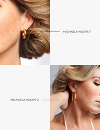 Michaela Hoops 2", Gold