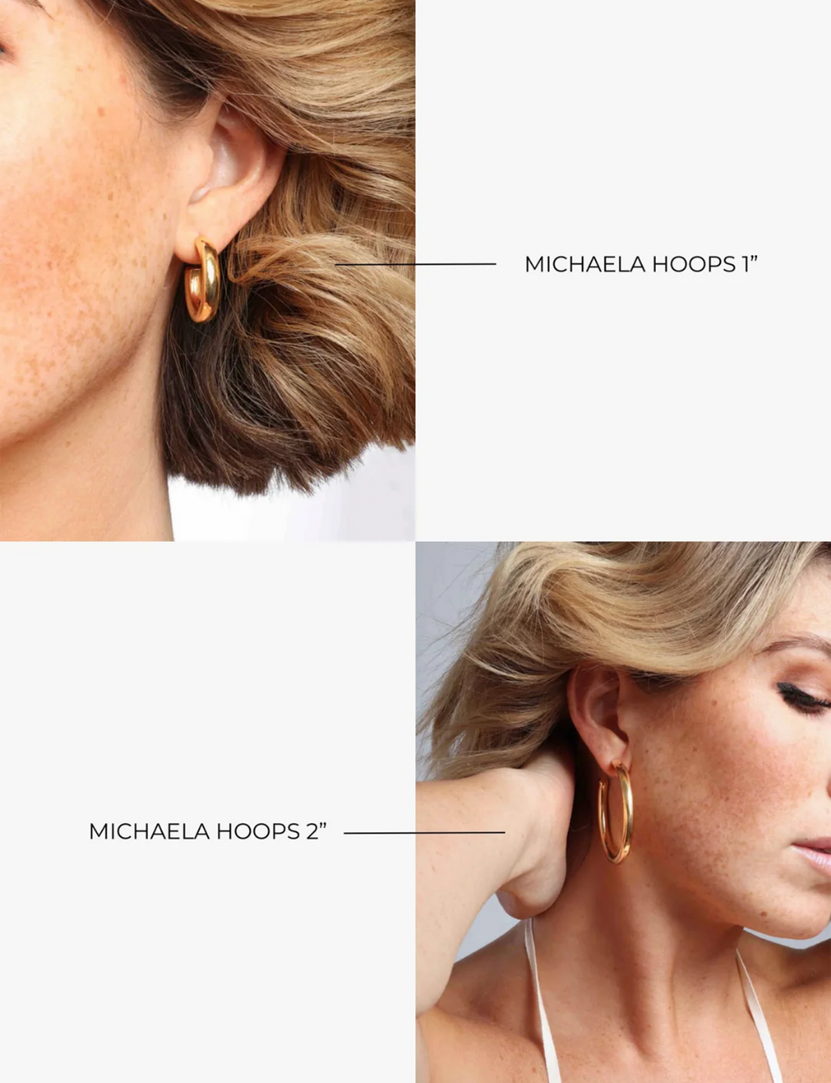 Michaela Hoops 2", Gold