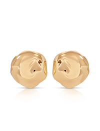 Molten Button Studs, Gold
