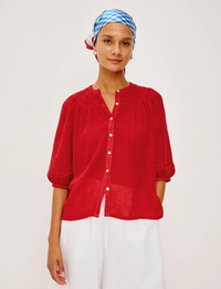 Theia Blouse, Tomato