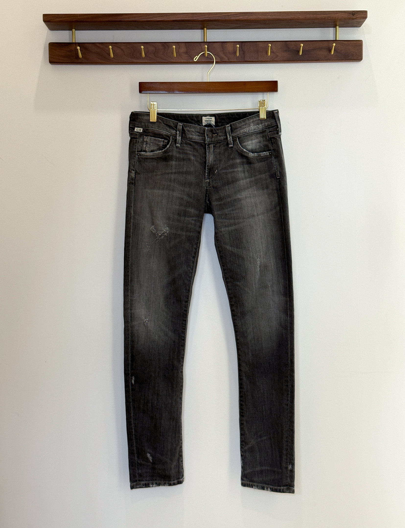 Citizens Of Humanity Racer Low Rise Skinny, Faded Black