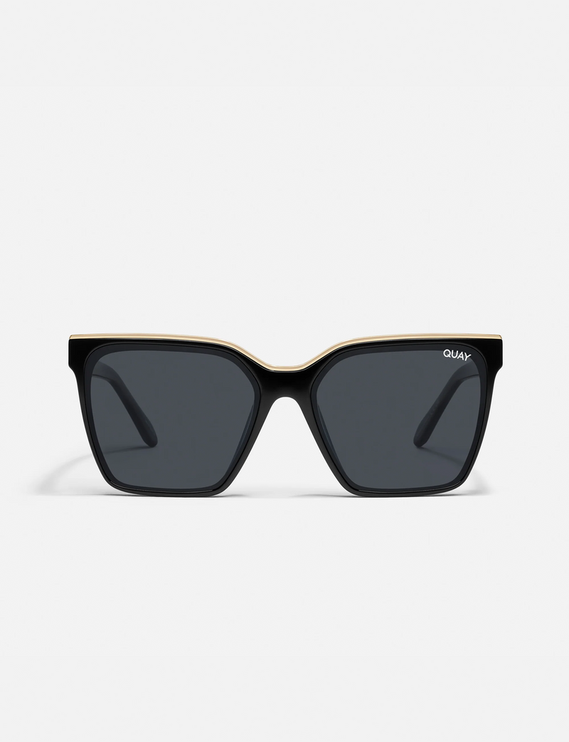 Level Up Sunglasses, Black Gold/Smoke