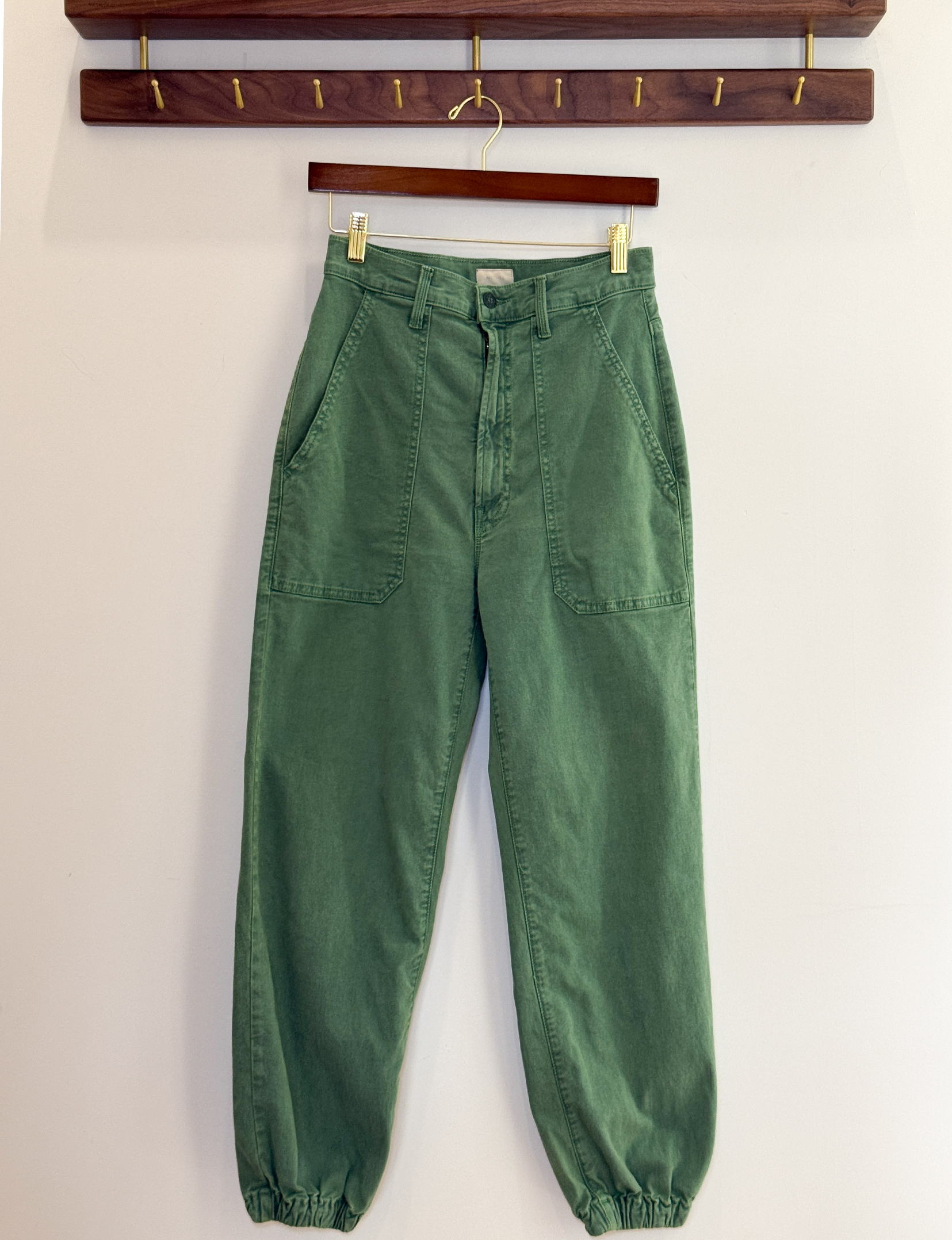 Mother Denim The Wrapper Patch Pant, Army