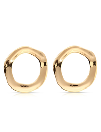 Open Circle Earrings, Gold