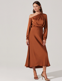 Elwood Off Shoulder Dress, Copper