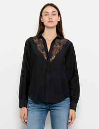 Dillion Lace Shirt, Black