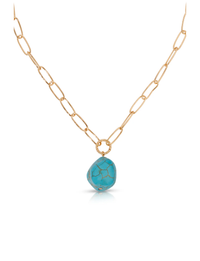 Open Links Necklace, Turquoise