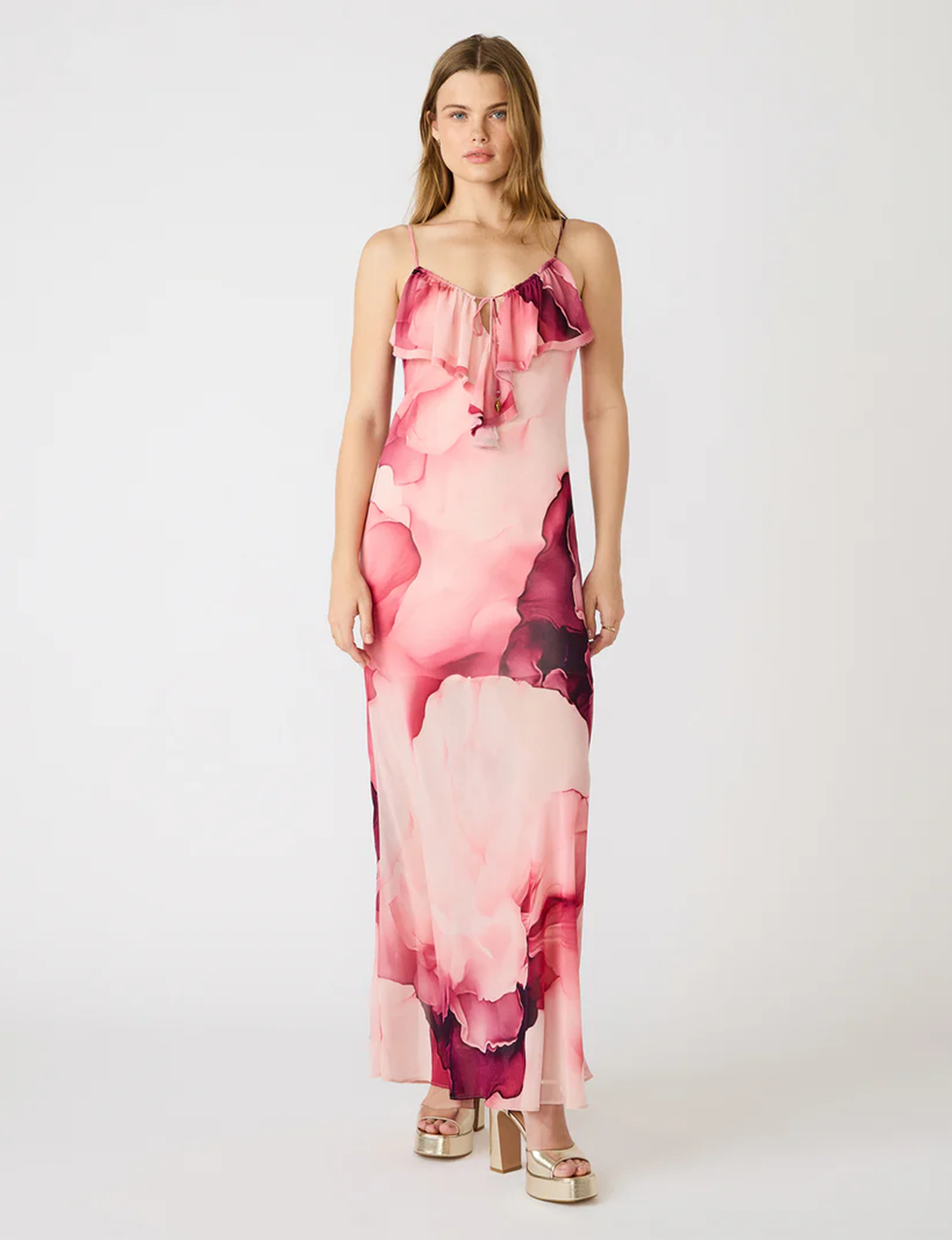 Maxinia Dress, Coral Cloud