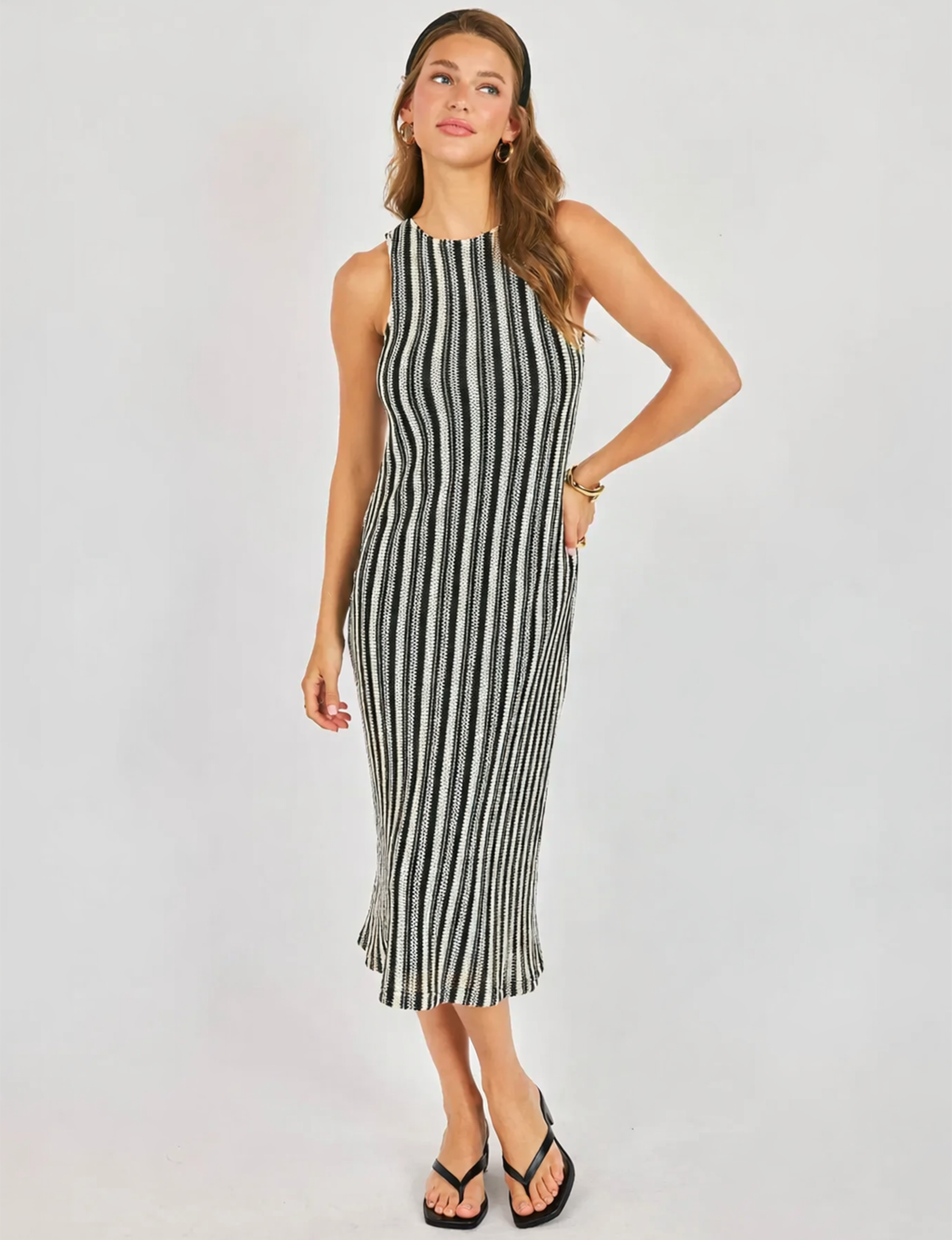 Moonlit Path Dress, Black/Ivory