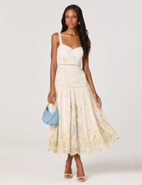 Pellagia Dress, Cream/Multi Floral