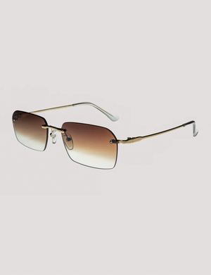 Keira Sunglasses, Gold/Brown Mirror