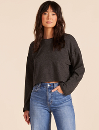 Drop Shoulder Pullover, Black