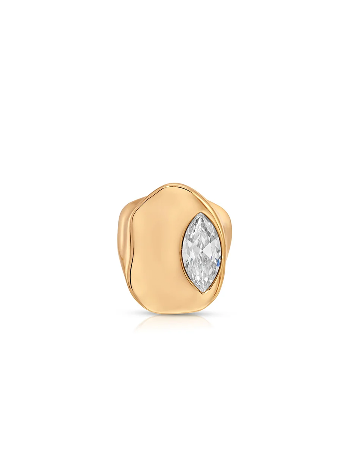 Liquid Crystal Statement Ring, Gold