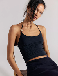Toni Beaded Tank, Black