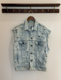 Furst Of A Kind USA Distressed Vest, Denim
