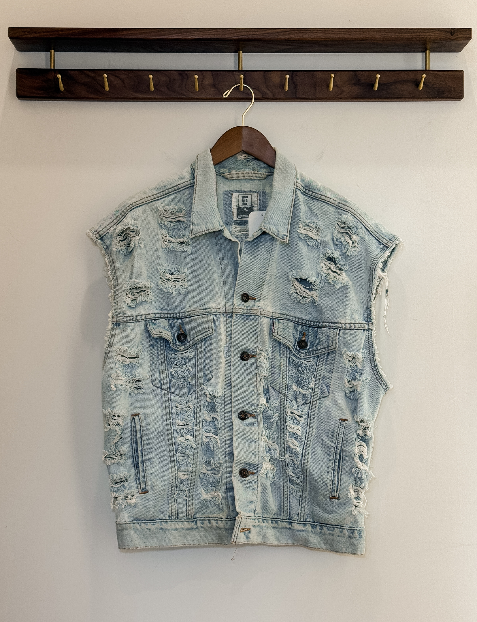 Furst Of A Kind USA Distressed Vest, Denim