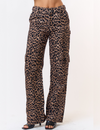 Wide Leg Cargo Pant, Leopard