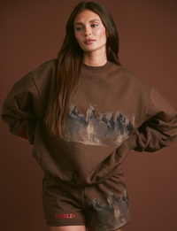Wild Horse Crewneck, Tobacco