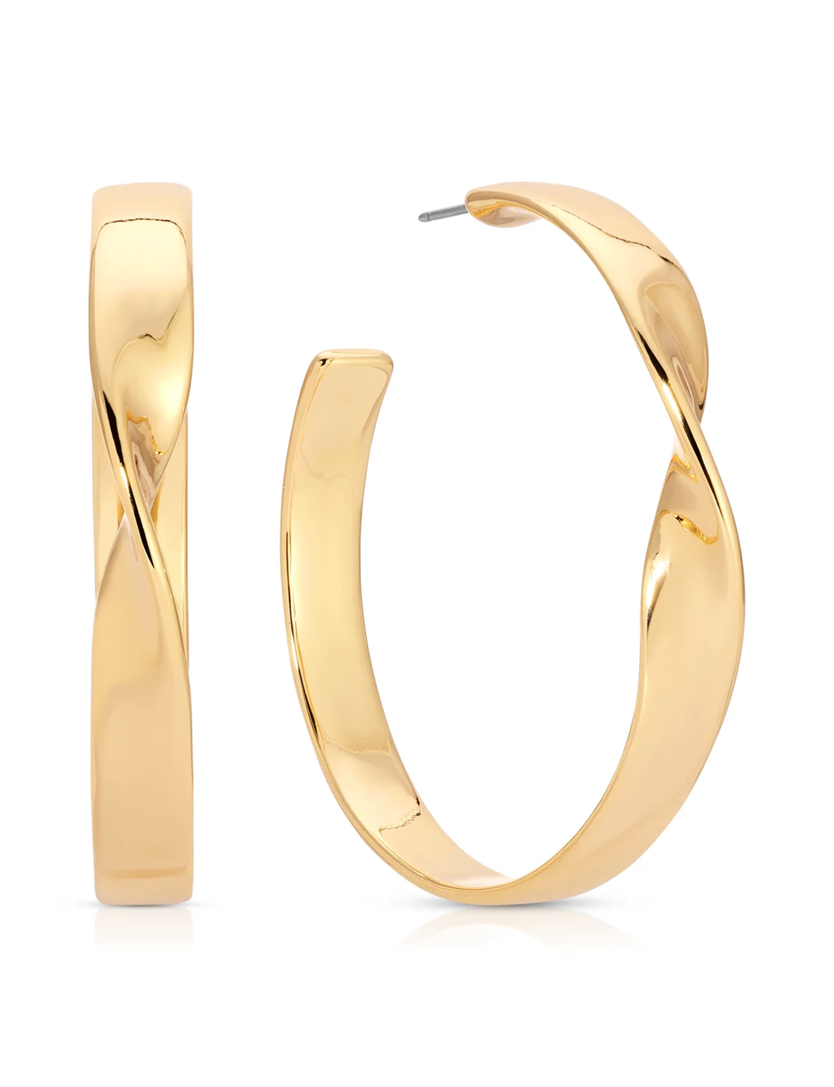 Heirloom Twist Large Hoops, Gold