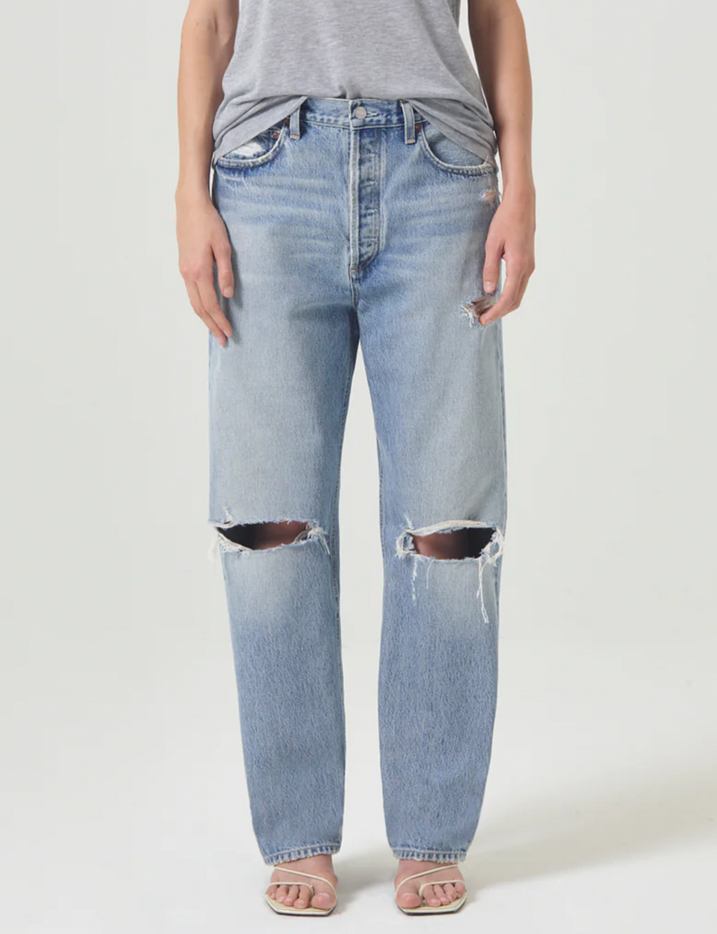 90's High Rise Straight Jeans, Threadbare
