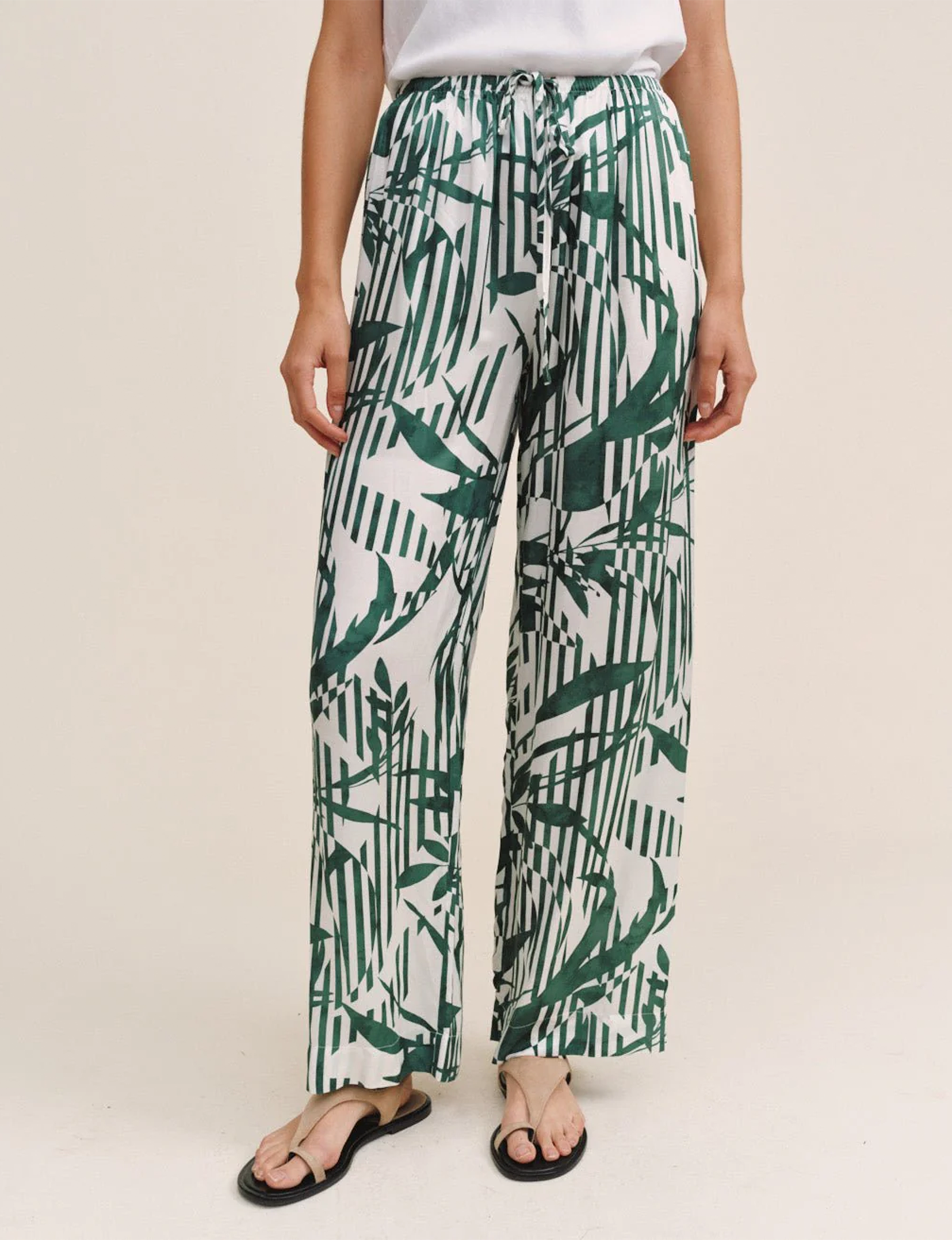 Wide Leg Pant, Palm Paradise