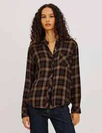 Hunter Plaid Flannel, Almond Black