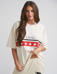 Spangled S/S Tee, Cream