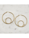 Double Loop Hoops, Gold