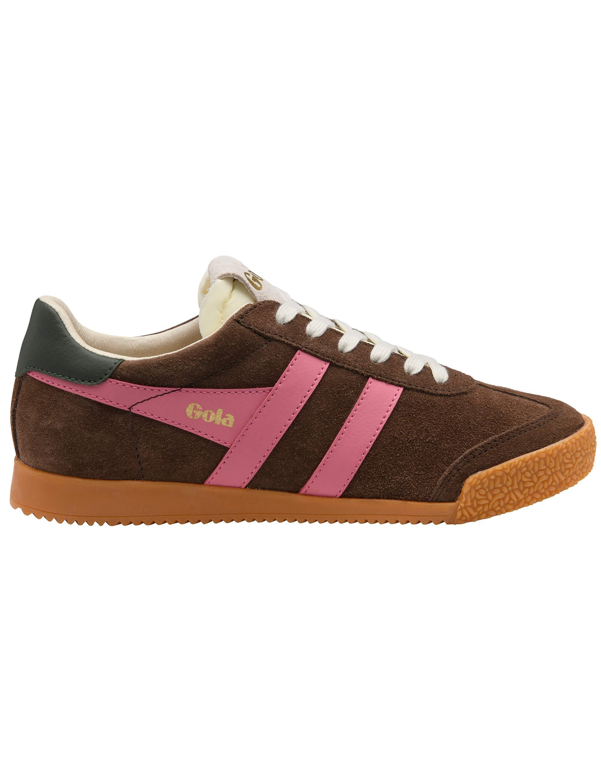 Elan Sneaker, Dark Brown/Fluro Pink/Dark Khaki