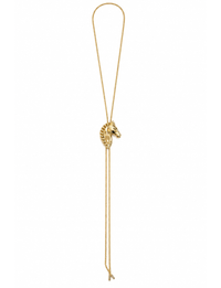 Stallion Lariat Necklace, Gold