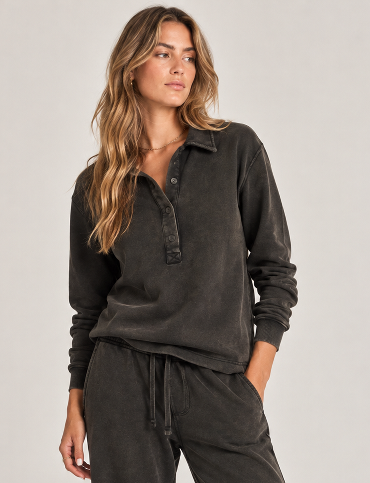 Rugby Pullover, Faded Black