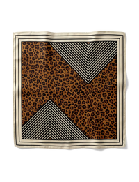 Leopard Stripe Scarf, Brown