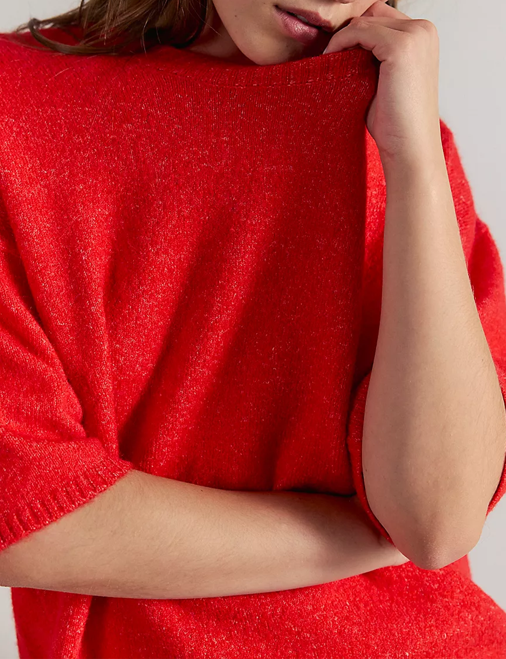 Margot Sweater Tee, Cherry Pop Melange