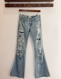 Textile Lennox Bell Bottom Jean, Light Wash