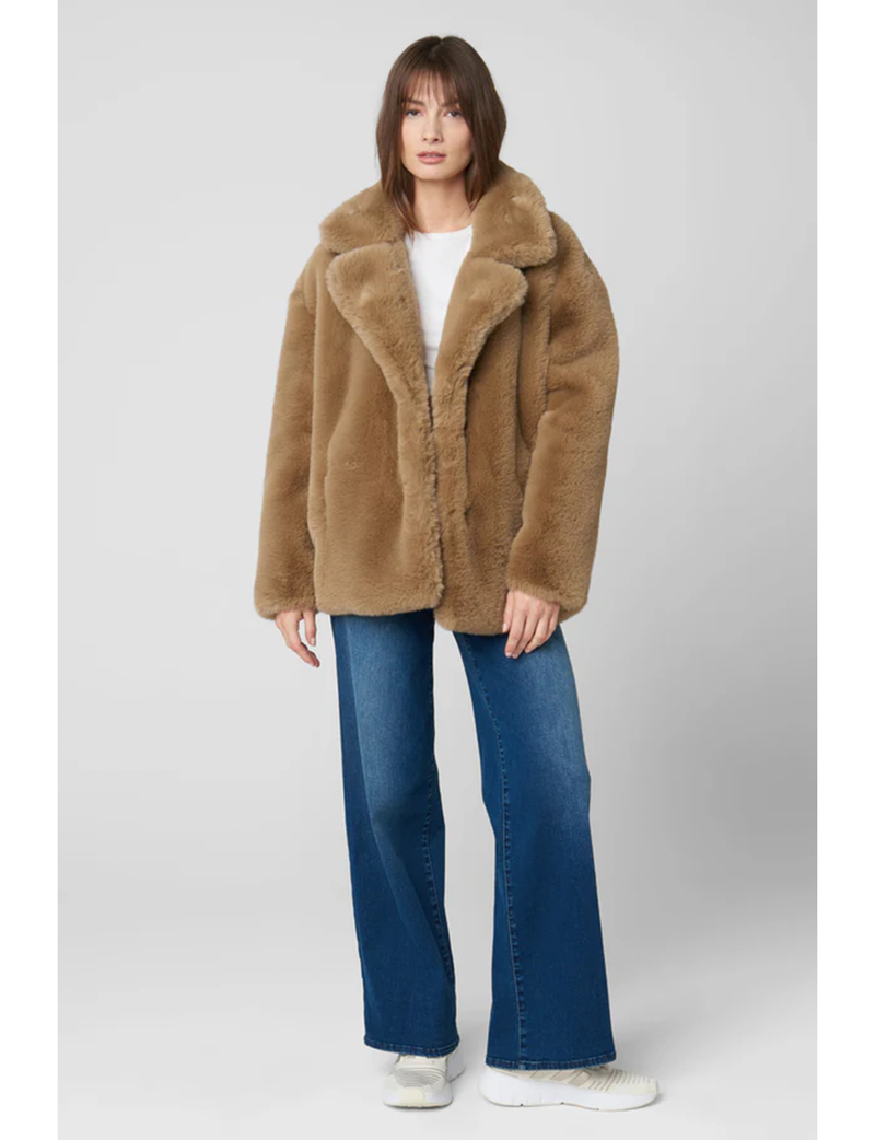 Faux Fur Coat, Iced Frappe