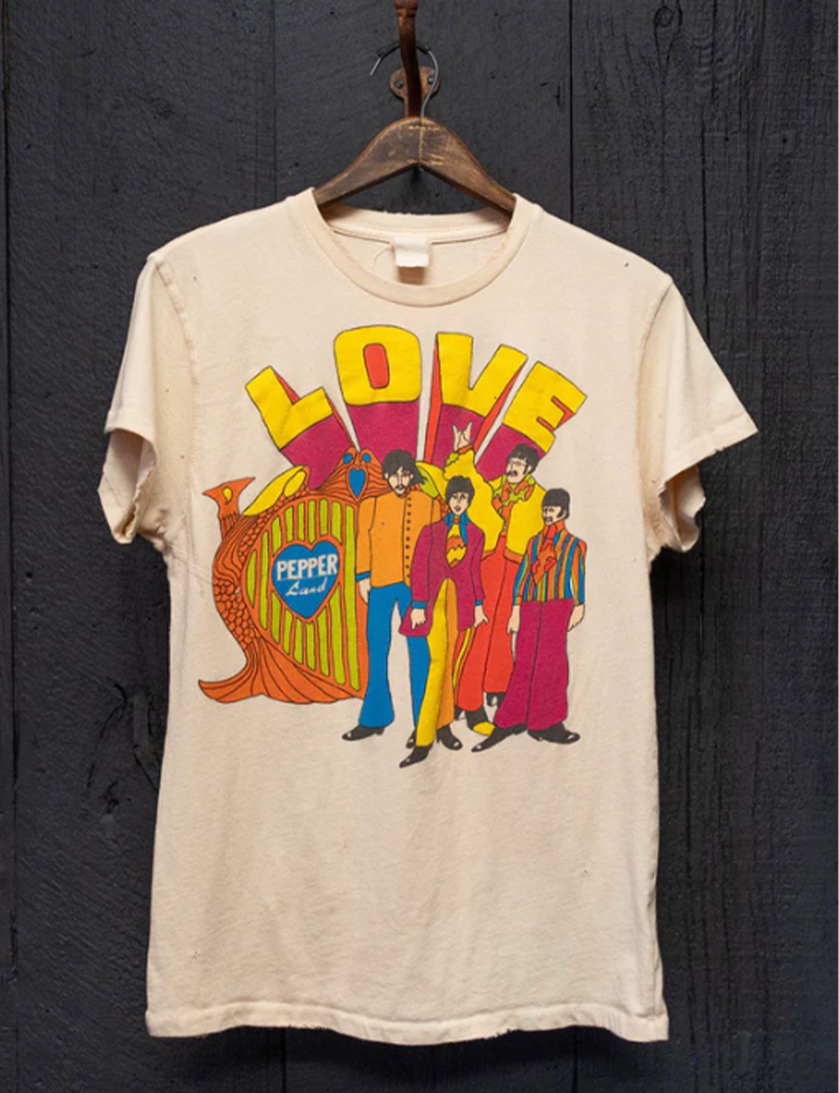 ミュージシャン Unofficial THE BEATLES Tee The Beatles Crew Tee, Tea Stained – Punch Clothing