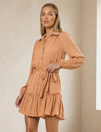 Ruffle Dress, Chai