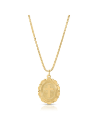 Gold-Filled Scalloped Cross, Gold