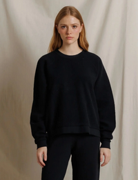 Oversized Ziggy Inside Out Sweatshirt, True Black