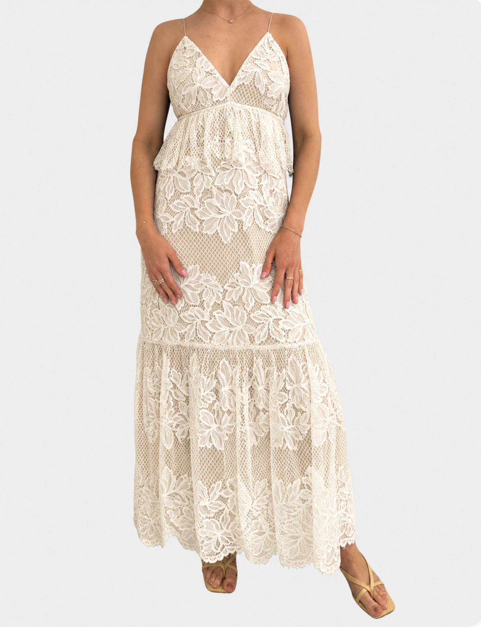 Annette Dress, Whisper White
